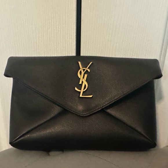 SAINT LAURENT CASSANDRE LEATHER CLUTCH - Picture 3 of 14